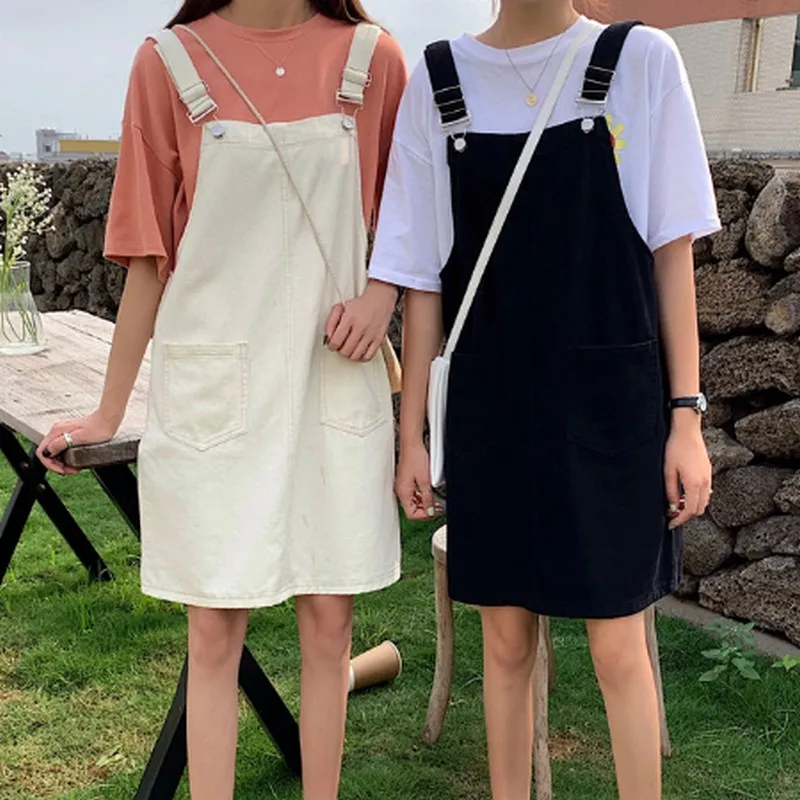 Новое летнее платье на бретельках в школьном стиле женское Повседневное
