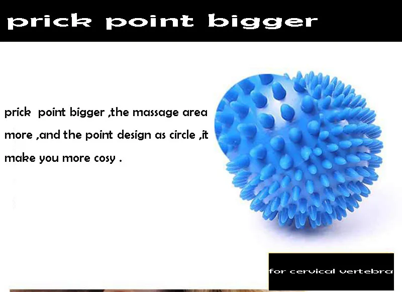 7.5cm6colorFitness ПВХ шарики для массажа рук подошвы Ежик сенсорный хват тренировочный