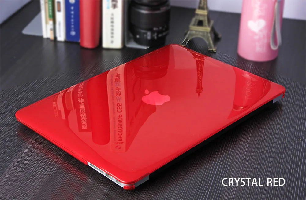 Crystal red Сумка для ноутбука чехол для macbook air 13 Матовый Футляр Крышка Ноутбука Чехол для Macbook Air 13 Случае Pro Retina 12 13.3 15 дюймов для Apple Mac book Air 11 Pro 13 Сенсорный бар - Цвет: Crystal red