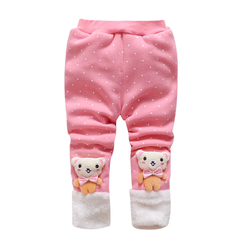 2017 осень зима для маленьких мальчиков и девочек кролик Леггинсы с медведями