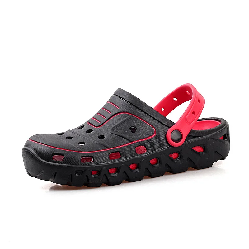 black Summer Water Shoes Men Hollow Aqua Shoes Swimming Light Slippers Barefoot Shoes Men Clogs Beach Sea Fishing Sandals for Man - Цвет: black