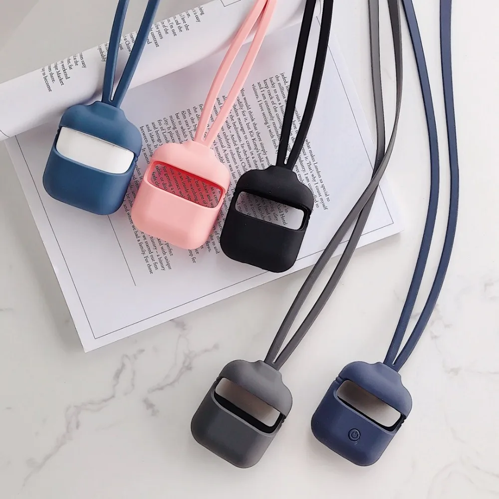 Чехол для AirPods аксессуары ремешки силиконовый чехол Bluetooth наушников Airpods коробка