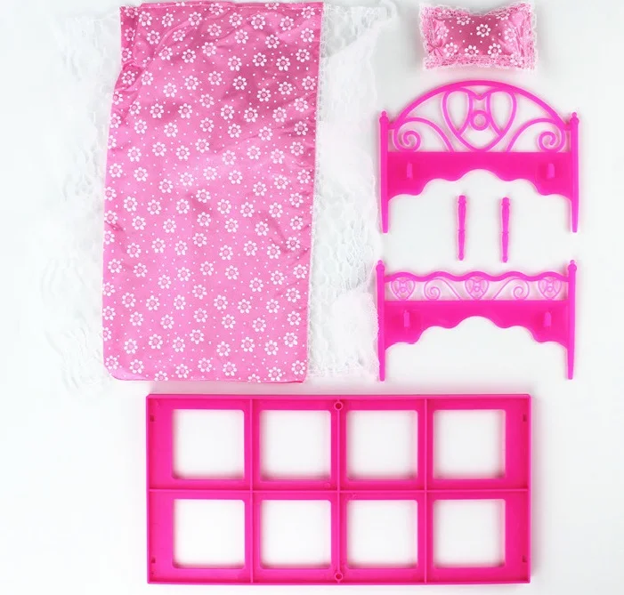 1 шт. мини кружевная кровать с подушкой аксессуары для кукол игровой домик Барби