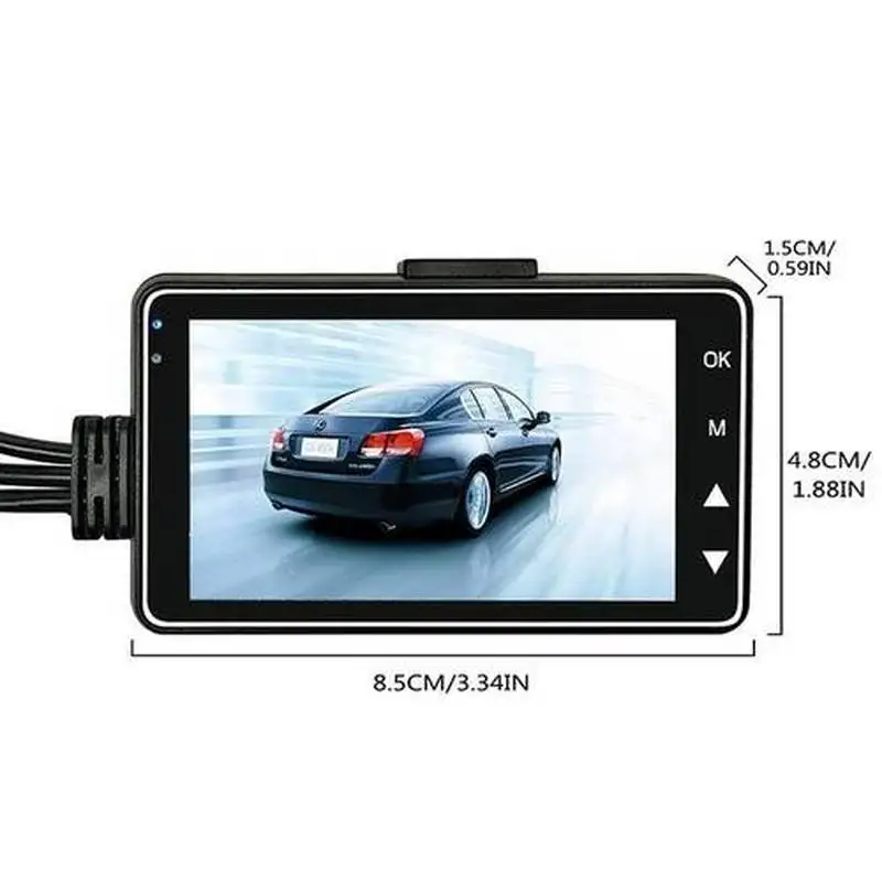 

Motorcycle Action Camera HD Display 3.0'' LCD Split Screen Front Rear Recorder motorcycle camera recorder