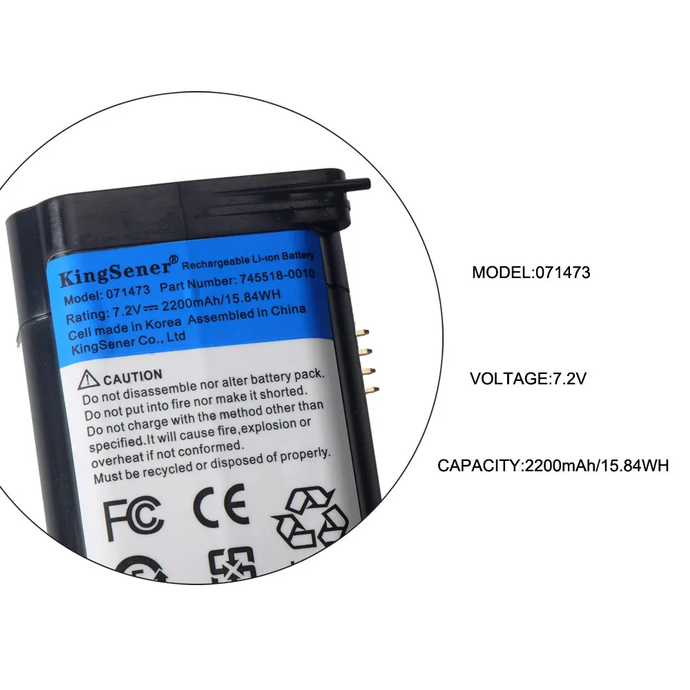 KingSener 071473 071471 745518-0010 Battery for Bose SoundLink Revolve  Speaker 7.2V 2200mAh/15.84WH