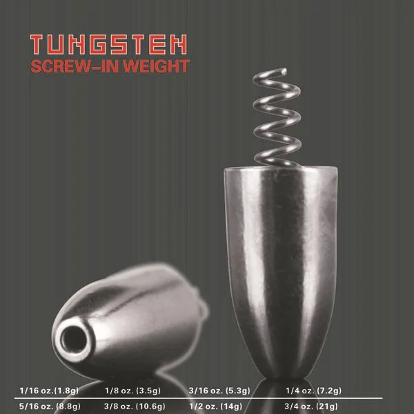 MADE IN VIKE TOP QUALITY TUNGSTEN SCREW-IN WEIGHT-1/16oz/TUNGSTEN FISHING SINKER | Спорт и развлечения