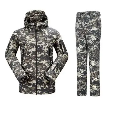 Камуфляжная одежда для охоты, Акула, кожа, мягкая оболочка, скрывающиеся тады, Tad V, уличная Тактическая Военная флисовая куртка+ униформа, штаны, костюмы - Color: 8