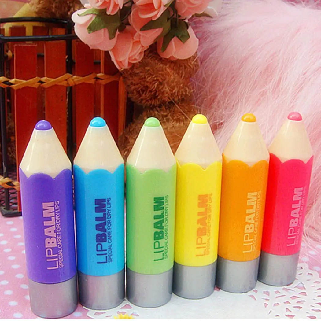 1 шт. модный фруктовый органический бальзам для губ помада милый мультфильм