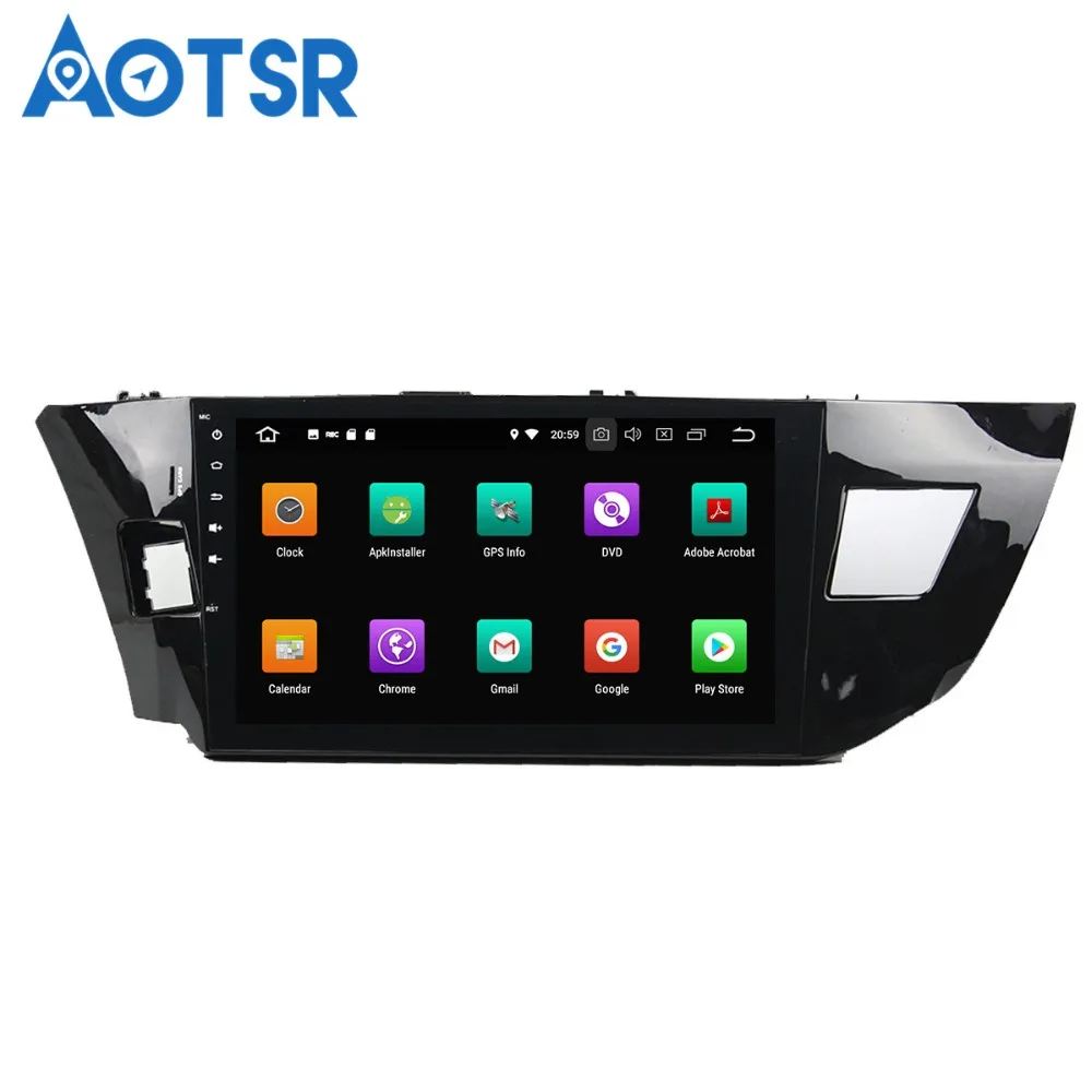 Автомобильный DVD-плеер Aotsr Android 8 0 GPS-навигация для Toyota Corolla 2013-2016 мультимедийный