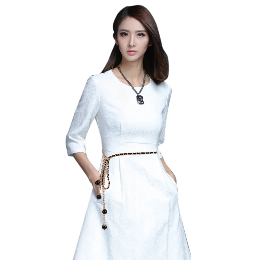 Женская Мягкая модная металлическая цепочка с жемчугом удобная L50/0107 | Аксессуары