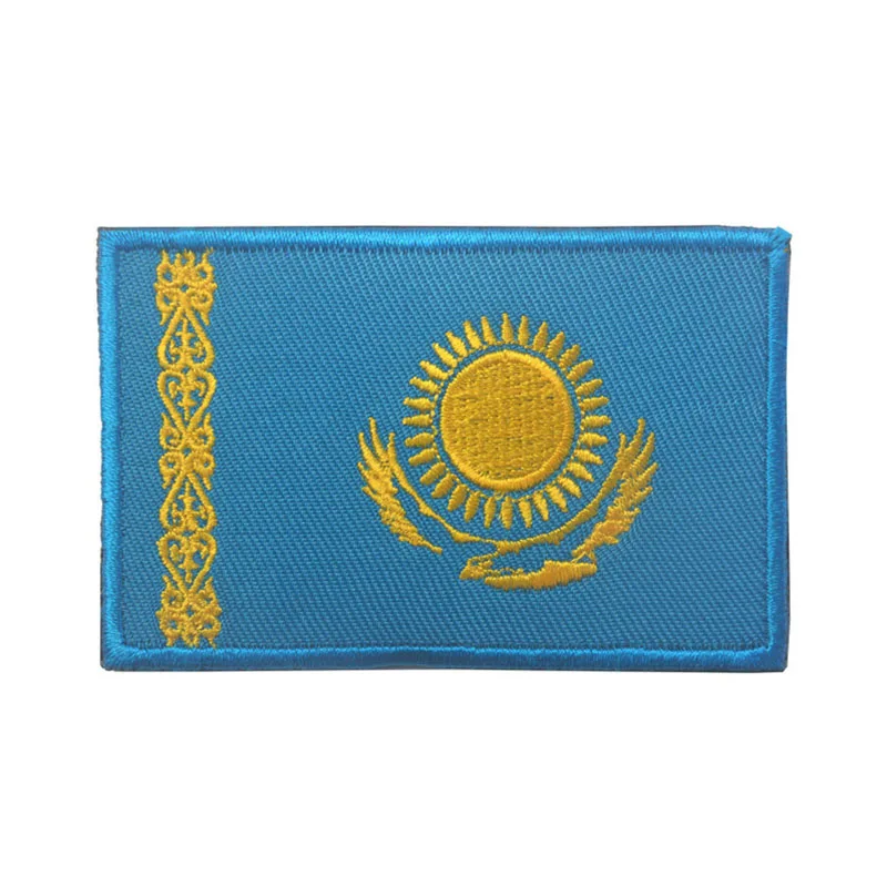 2017 флаг Казахстана Morale патч Тактический значок 3D вышитая аппликация Одежда для