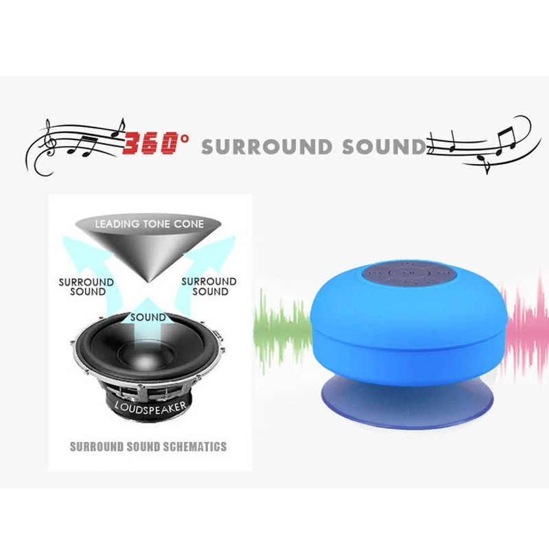 Хена большие скидки высокое качество водонепроницаемый динамик bluetooth sucker