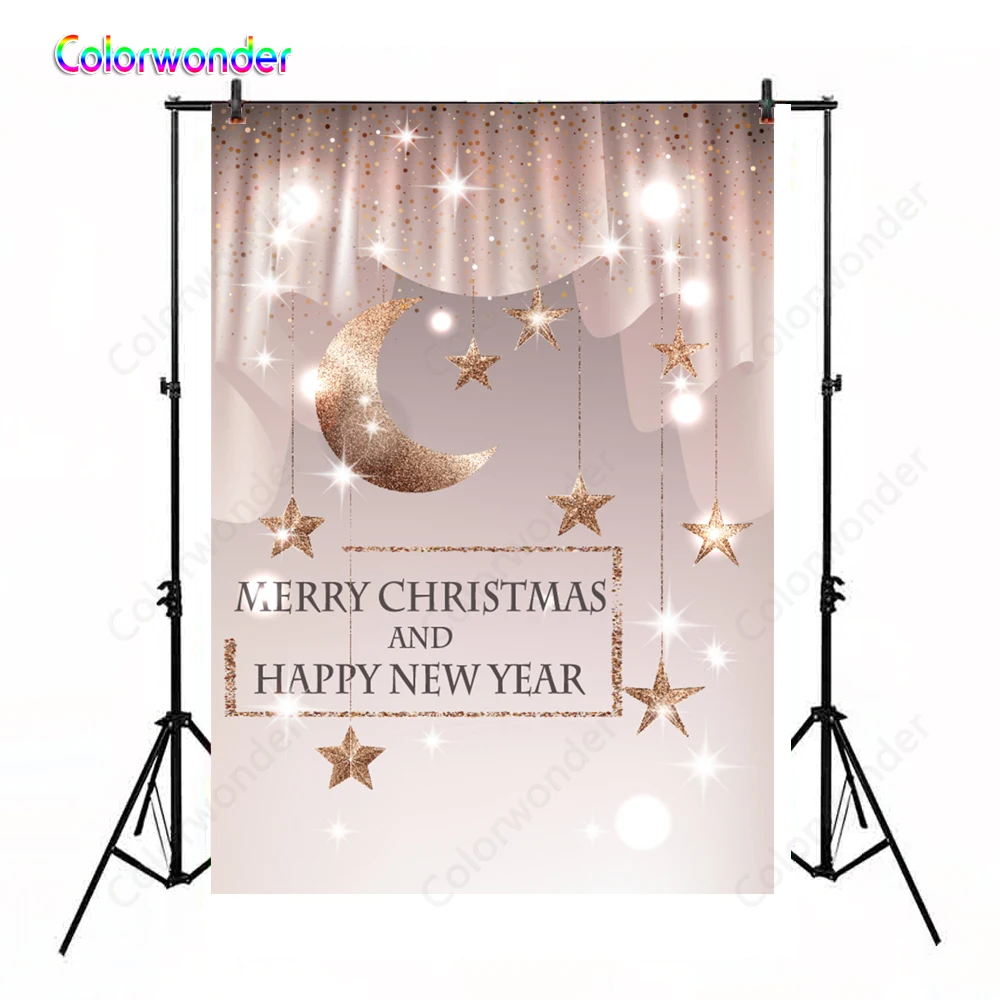 Фотофоны Colorwonder с рождественскими розовыми золотыми занавесками новогодние