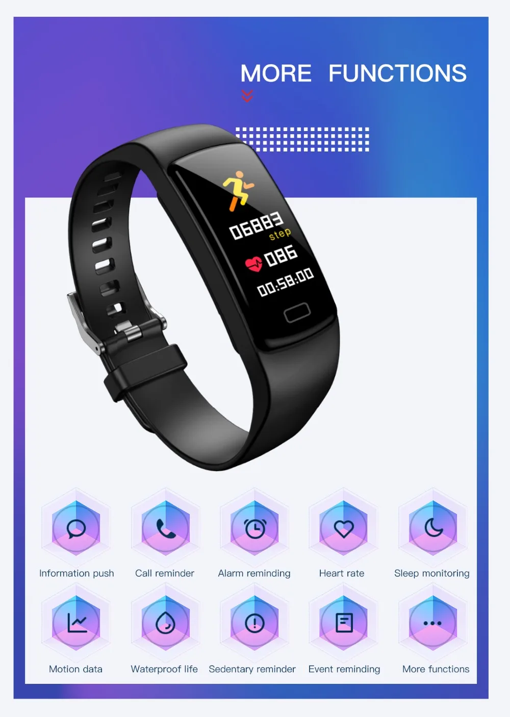 SENBONO Y9 Спорт Фитнес трекер smart группа поддержки сердечного ритма браслет Водонепроницаемый браслет