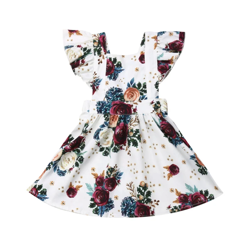 Летнее Хлопковое платье с большим бантом для маленьких девочек платья пачки