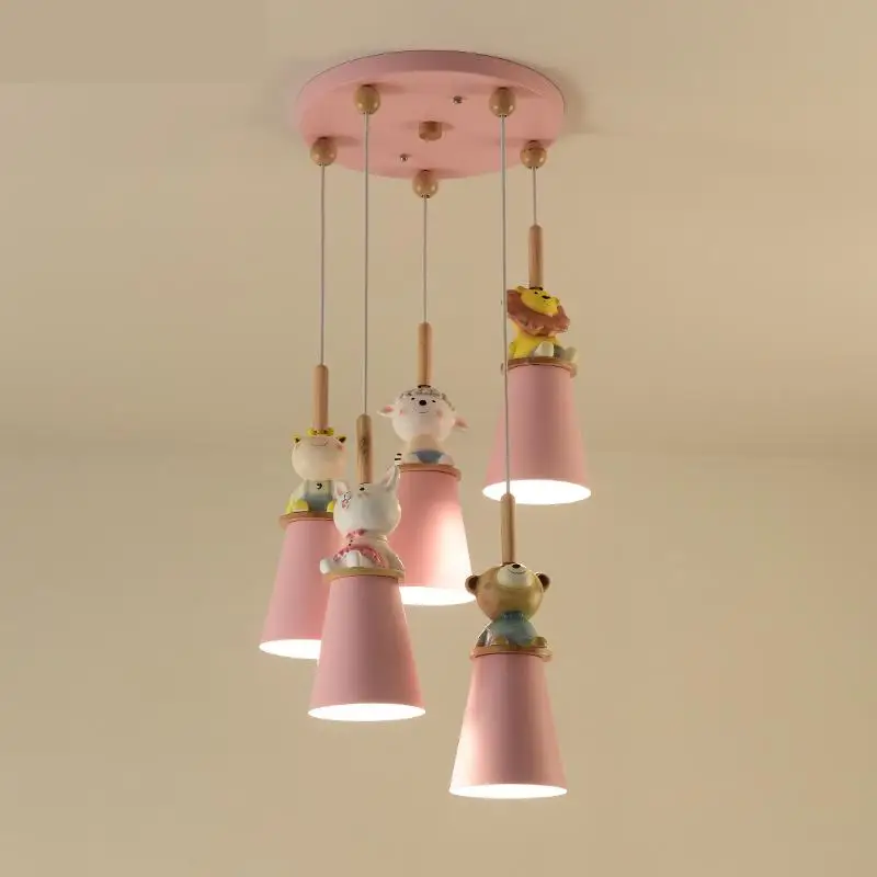 Светильник Nordic Bedroom Ceiling Lights Modern Minimalist Children Room Light Girl Creative Cartoon Cute Animal Child Lamp.
