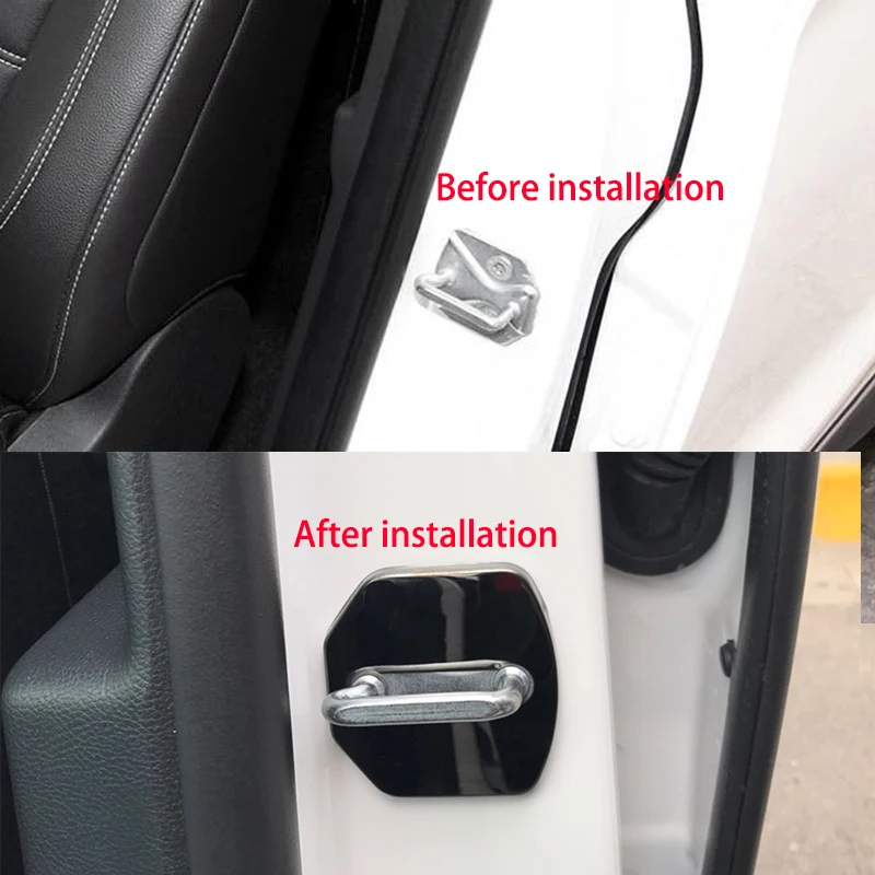 4 шт. автомобильный чехол из нержавеющей стали защитный стальной дверной замок