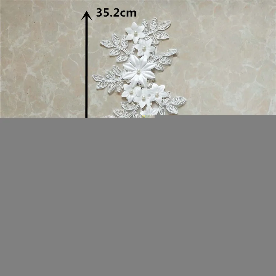 YL1144 1 шт. белая ткань для шитья ABS жемчужная Цветочная вышивка кружевной воротник декольте Кружевная аппликация DIY аксессуары для свадебного платья - Цвет: YL1144