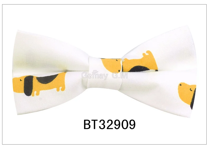 BT32909 Хлопковые мужские повседневные рубашки с животным галстуком-бабочкой, галстуки-бабочки для мужчин и женщин, галстуки-бабочки для взрослых с мультяшным принтом, галстуки-бабочки, свадебные галстуки-бабочки - Цвет: BT32909