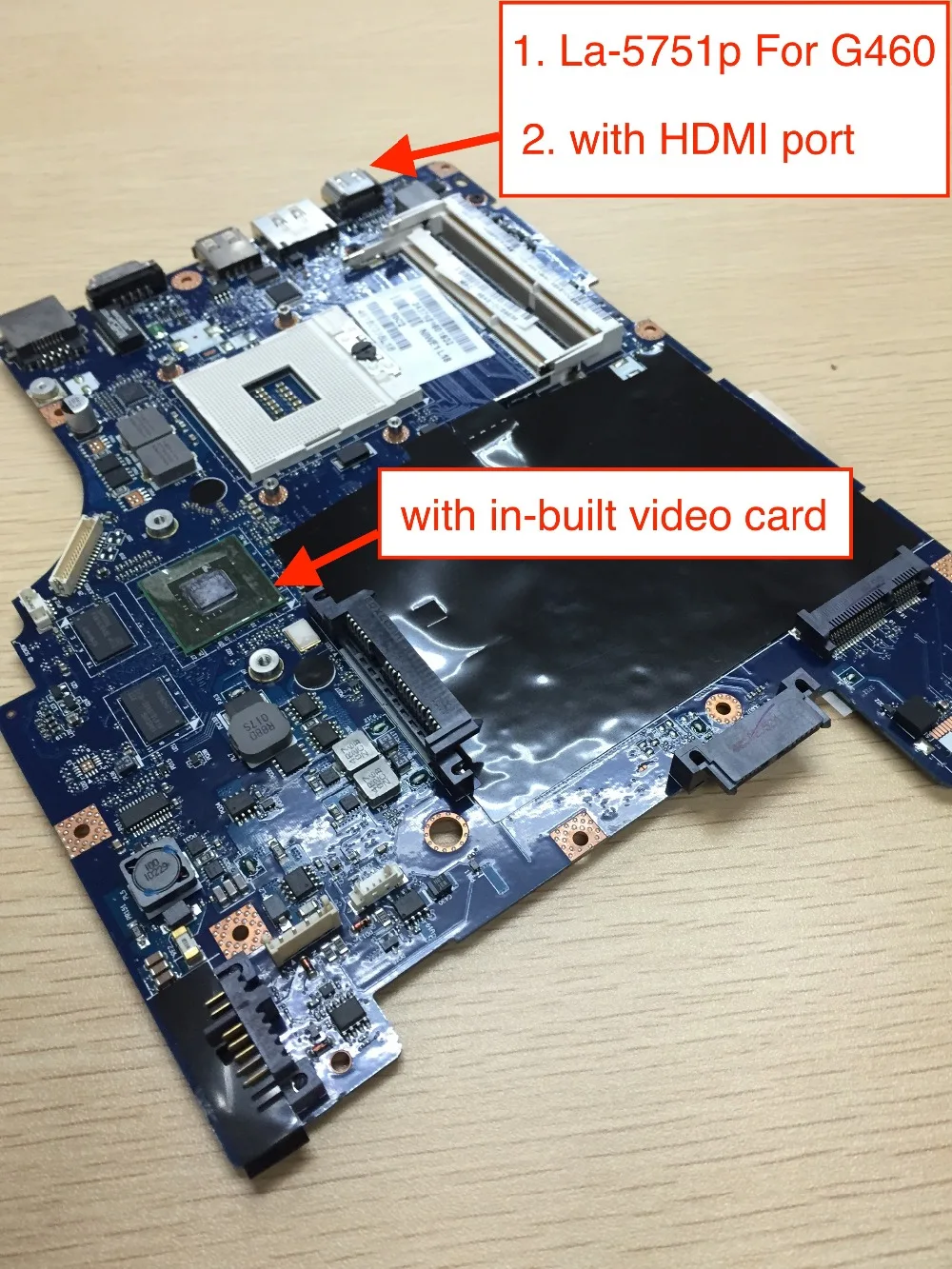 

Free Shipping LA-5751P for Lenovo G460 G460A z460 Laptop Motherboard with Nvidia 310M video card