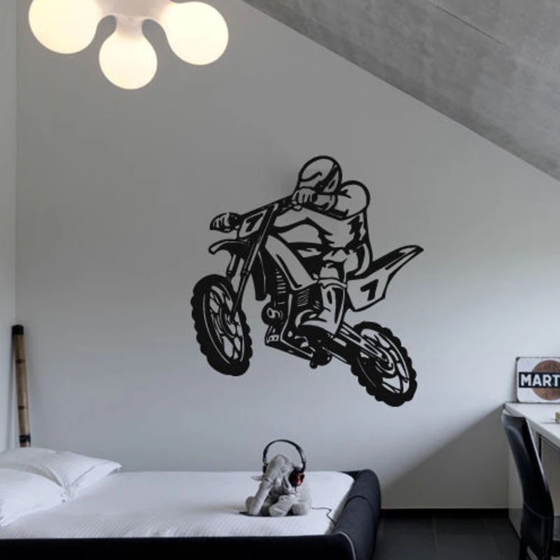 Бесплатная доставка настенные Стикеры винил Племенной Байк Двигатель цикла