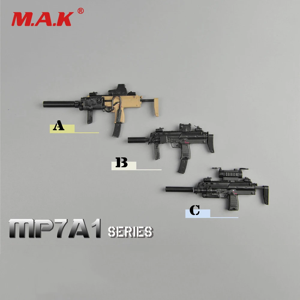 

1:6 Scale MP7A1 A/B/C 3 Colors Gun Weapon Model Fit 12" Action Figure ZY15-23