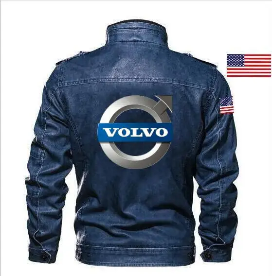 Новая кожаная куртка goatskin volvo тонкая мотоциклетная локомотив мужская брендовая