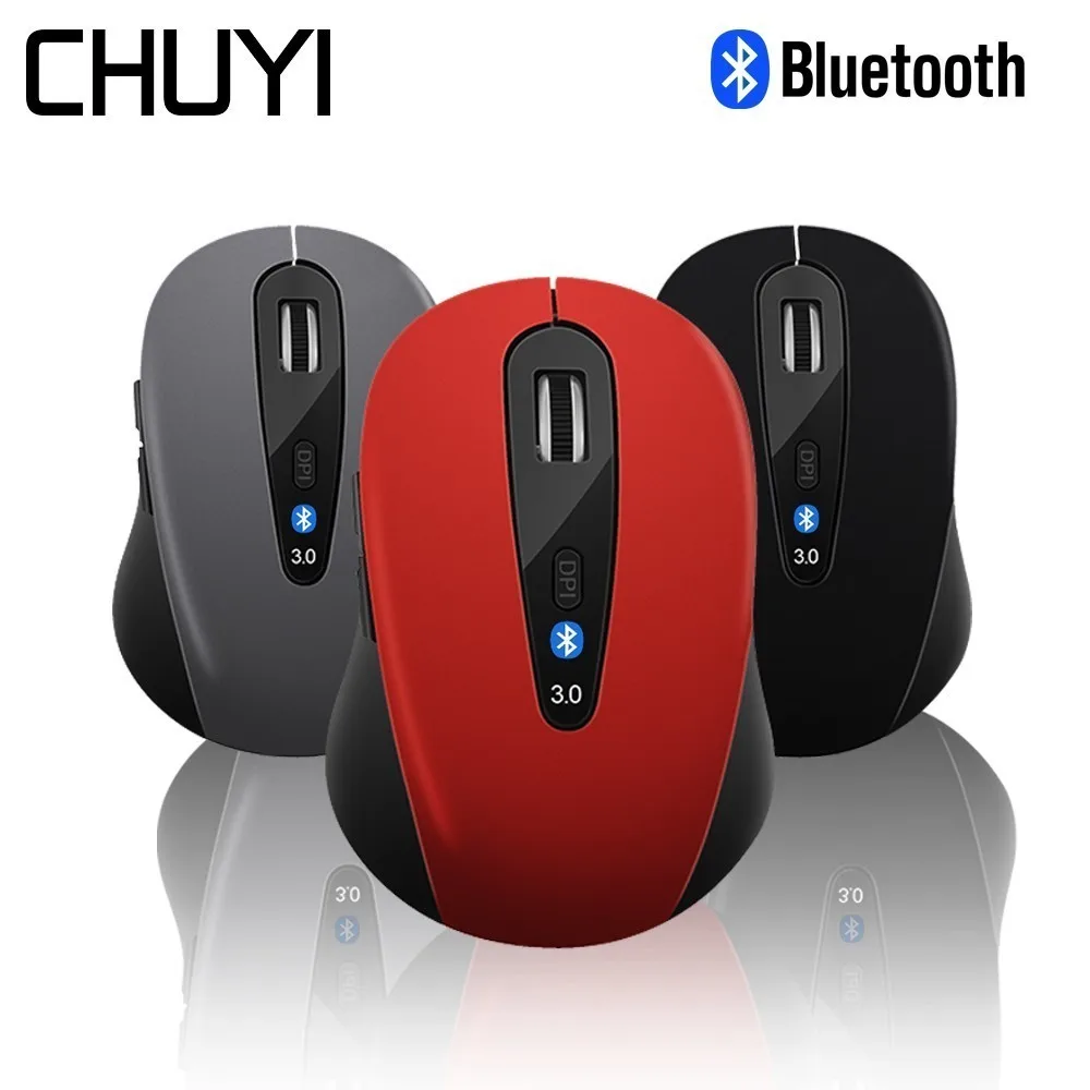 Беспроводная Bluetooth 3.0 мышь эргономичная оптическая три кнопки для ПК геймеров
