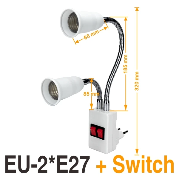 Lamp 1-EU E27 Светодиодный светильник высокой яркости 9 Вт 12 Вт 15 Вт 18 Вт AC 220 В Bombillas EU US штекер держатель лампы энергосберегающий светодиодный светильник Настольная лампа - Испускаемый цвет: Lamp 1-EU