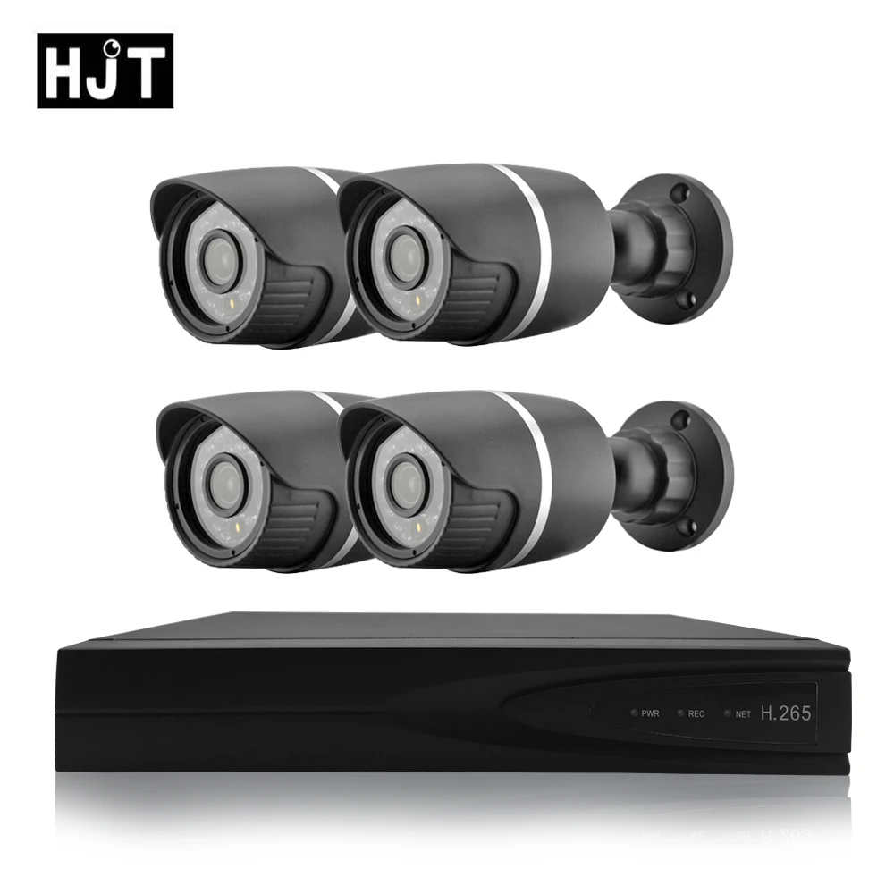 HJT H.265 8ch NVR CCTV система 4CH 5.0MP IP камера комплект 36IR ночного видения Onvif частный