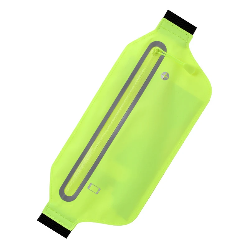 Green GLRSBUTY, тонкая поясная сумка для женщин, поясная сумка, мужская сумка для денег, для улицы, для телефона, для бедер, Сумка с отверстием для наушников, многофункциональная, для спортзала - Цвет: Green