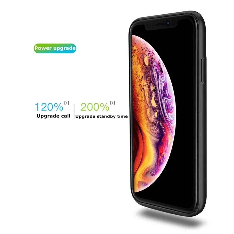 Чехол внешнего аккумулятора ZKFYS 6000 мАч для iPhone XR чехол мягкий силиконовый