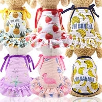 xs 2xl summer dog clothes puppy shirt strawberry banana cat vest small dog dress cute dog tshirt pet clothes for dogs