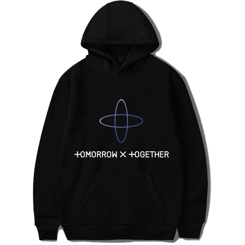 Прямая поставка Новинка kpop Group TXT Толстовка TOMORROW X TOGETHER толстовки с капюшоном - Color: TXT-black