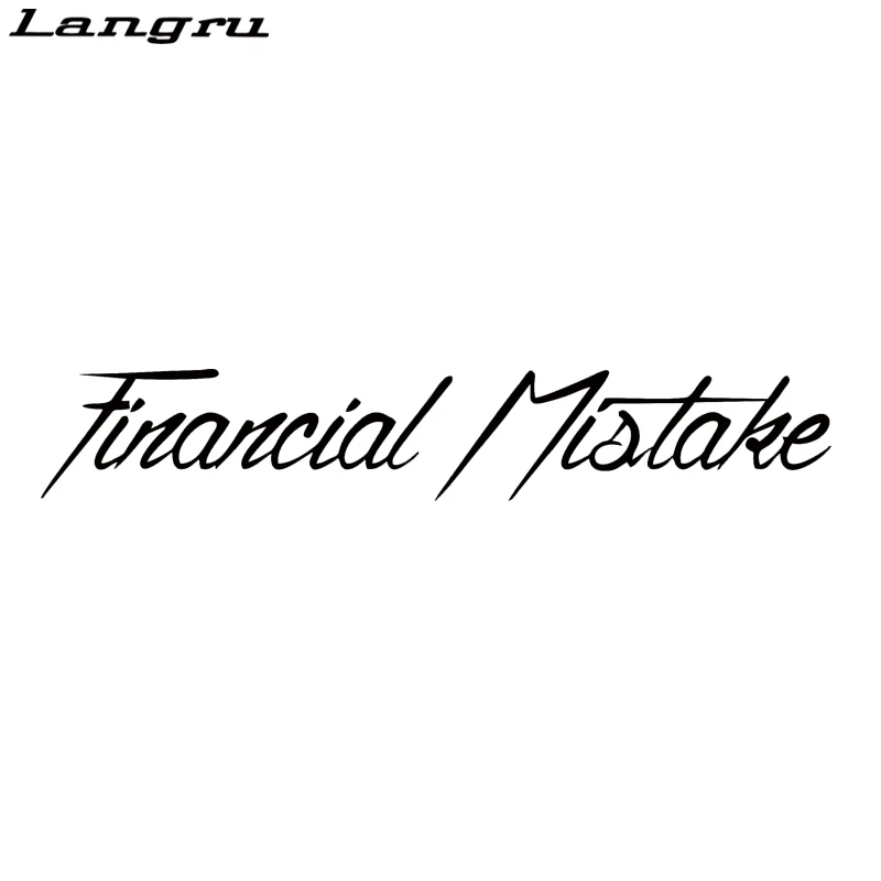 Langru Financial missit Наклейка Виниловая наклейка для стайлинга автомобиля Drift Illest Stance