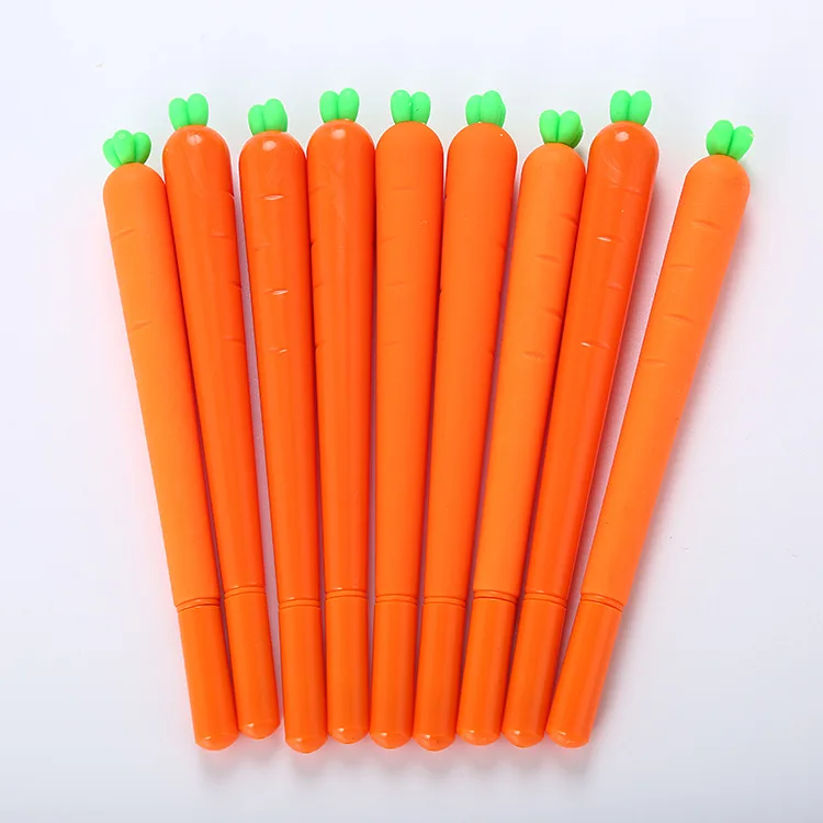 

1 шт. необычная мультяшная имитация моркови, нейтральная ручка, милая ученическая Канцелярия, акварельная игла, черная фоторучка