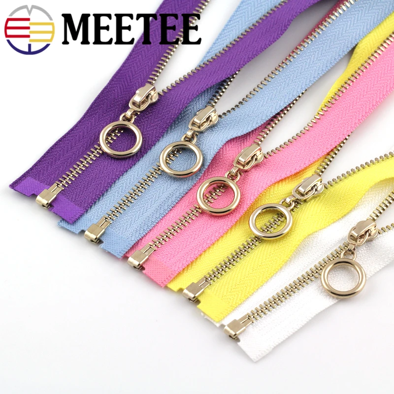 2шт Meetee 3 #70 см Open end Металлический язычок в виде кольца DIY одежда пальто пуховик