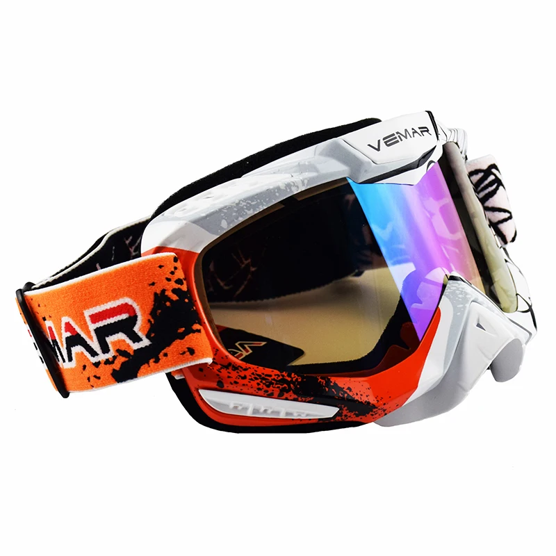 Мужские и женские мотоциклетные очки VEMAR для мотокросса шлема катания на лыжах