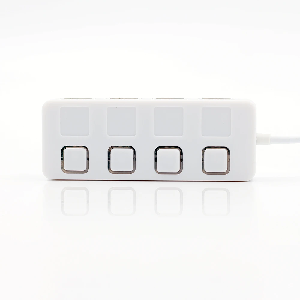 Разветвитель концентратора USB 2 0 с раздельным выключателем питания без адаптера