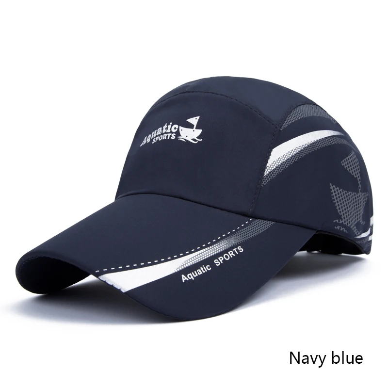 navy blue TRUENJOY летняя бейсболка Мужская дышащая быстросохнущая сетчатая шапка женская дышащая Спортивная Кепка унисекс Регулируемая шапка для папы - Цвет: navy blue