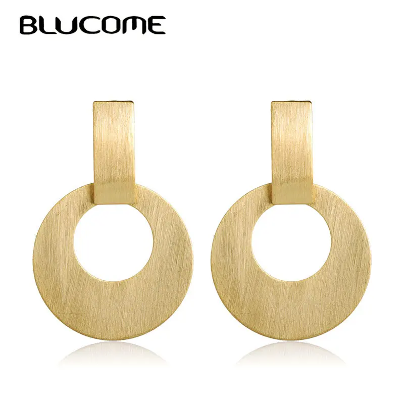 Женские серьги Blucome большие медные серьги-капельки в стиле хип-шопа вечерние