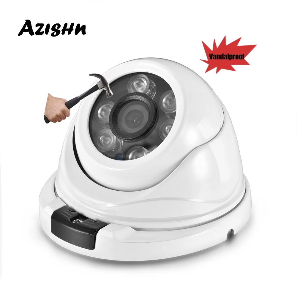 Антивандальная Металлическая IP камера AZISHN H.265 25FPS 3MP 2304*1296 onvif IP66 RTSP P2P XMEye для