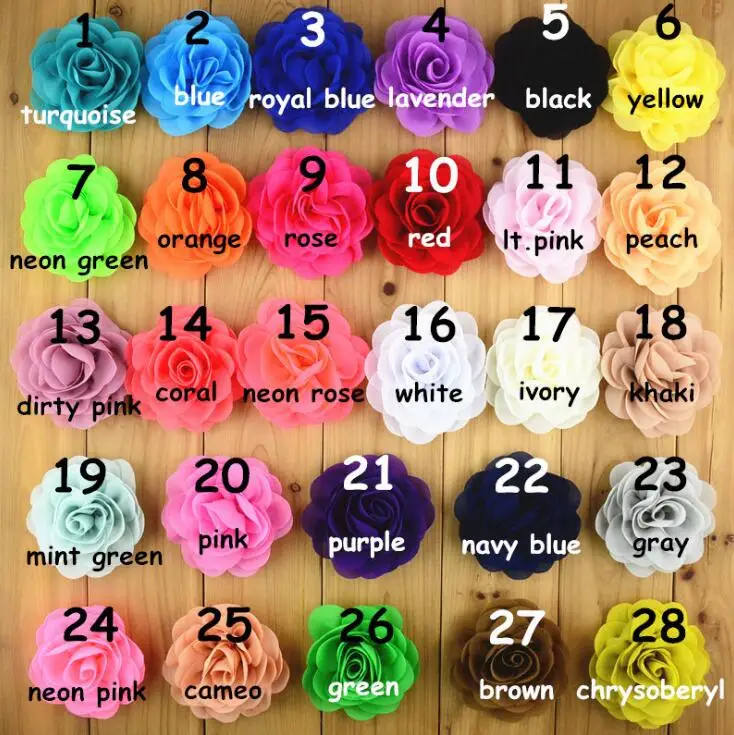 100 шт. Бесплатная доставка шифоновые цветы с оборками тканевые Цветочные туфли