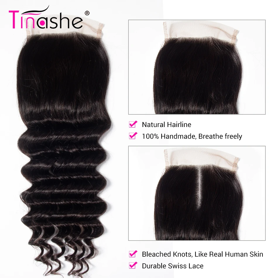 Tinashe свободные глубокие 6x6 кружевные застежки Remy бразильские человеческие волосы