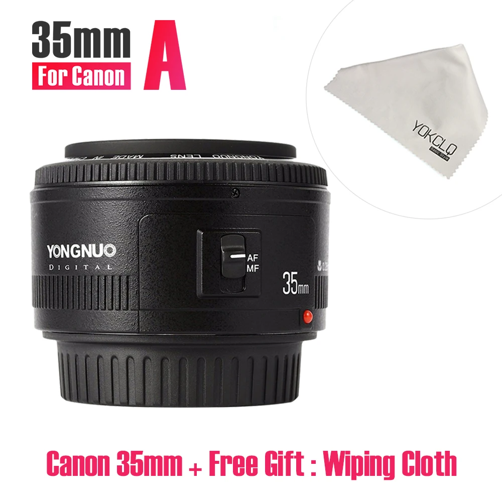 2018NEW Yongnuo YN35mm F2.0 Lens Wide angle Fixed DRLS Camera For Canon 600d 60d 5DII 5D 500D 400D 650D 600D 450D 60D | Электроника