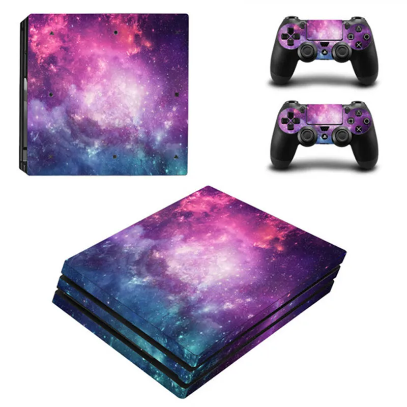 Звездное небо, Виниловая наклейка, протектор для sony Playstation 4 Pro, игровая консоль+ 2 шт контроллера, кожная наклейка, Обложка для PS4 Pro