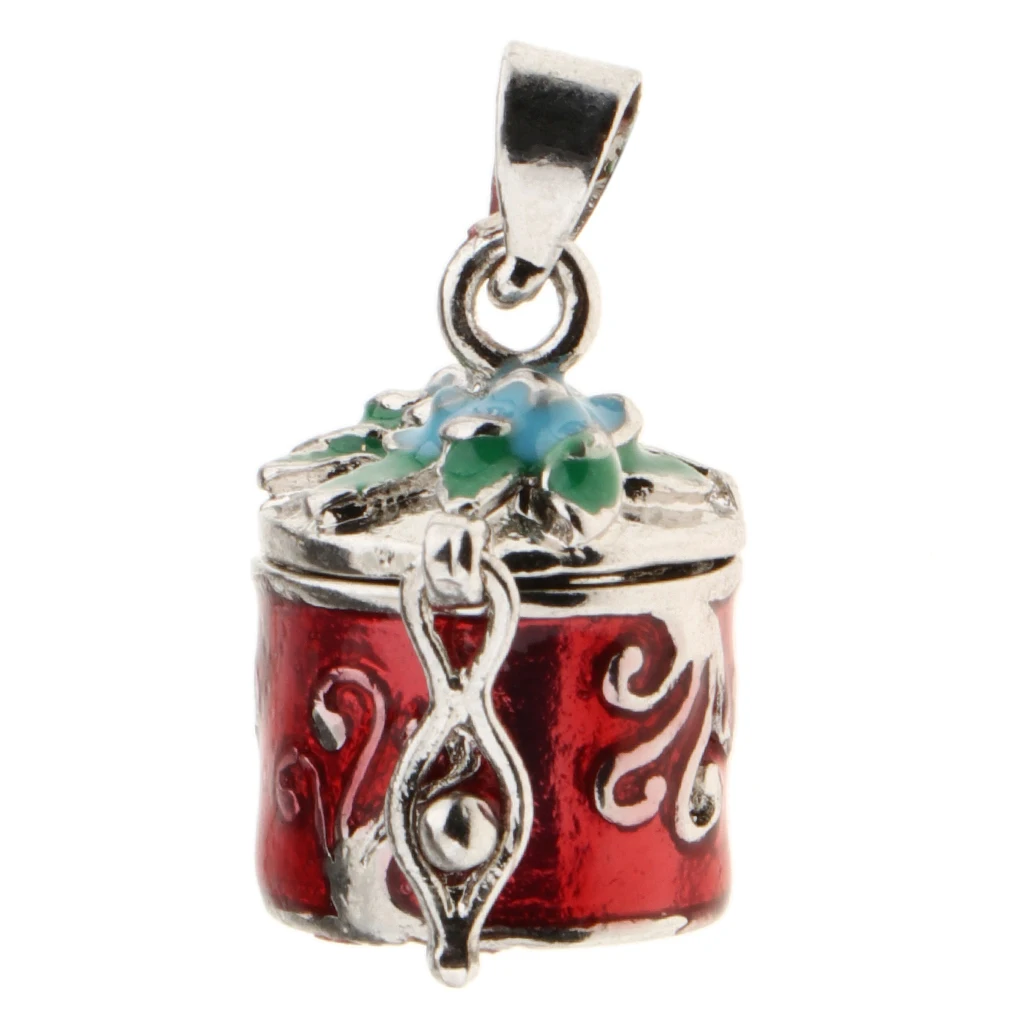 Винтажный кулон с меморальной урной золой эмалированный цветной цветок