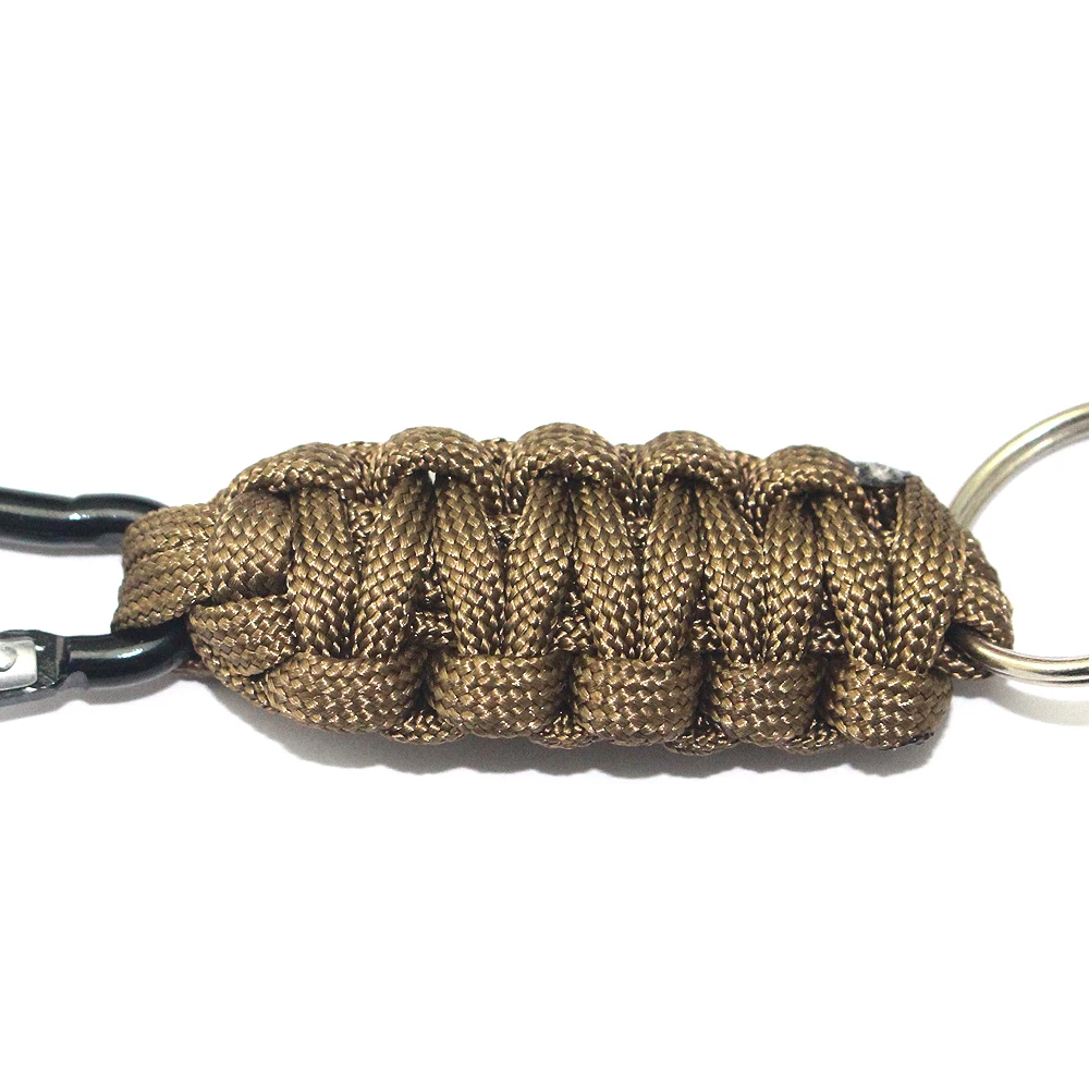 Универсальныe для использования в походных условиях Paracord шнурки Брелоки для ключей связка для ключей с Карабин Paracord брелок для выживания