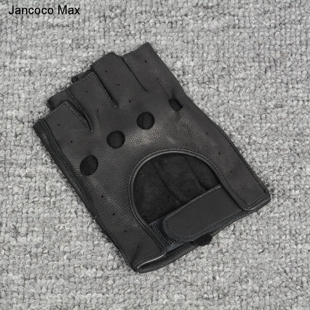Jancoco Max мужские перчатки из натуральной оленьей кожи на половину пальцев, высококачественные перчатки для вождения без пальцев S7199