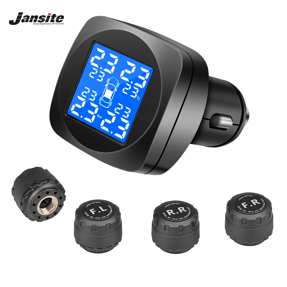 Jansite автомобильный TPMS система контроля давления в шинах 4 внешних датчика прикуриватель автоматическая система охранной сигнализации s давление в шинах